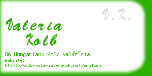 valeria kolb business card